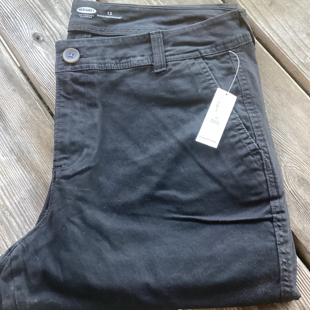 Old Navy pants for women in black - standard, regular, size 12